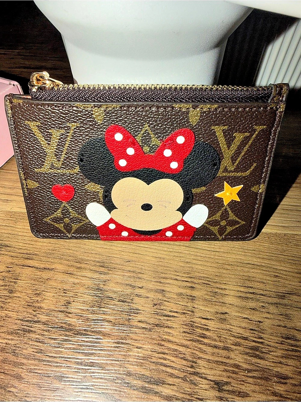 Minnie Mouse Brown & Red Pouch